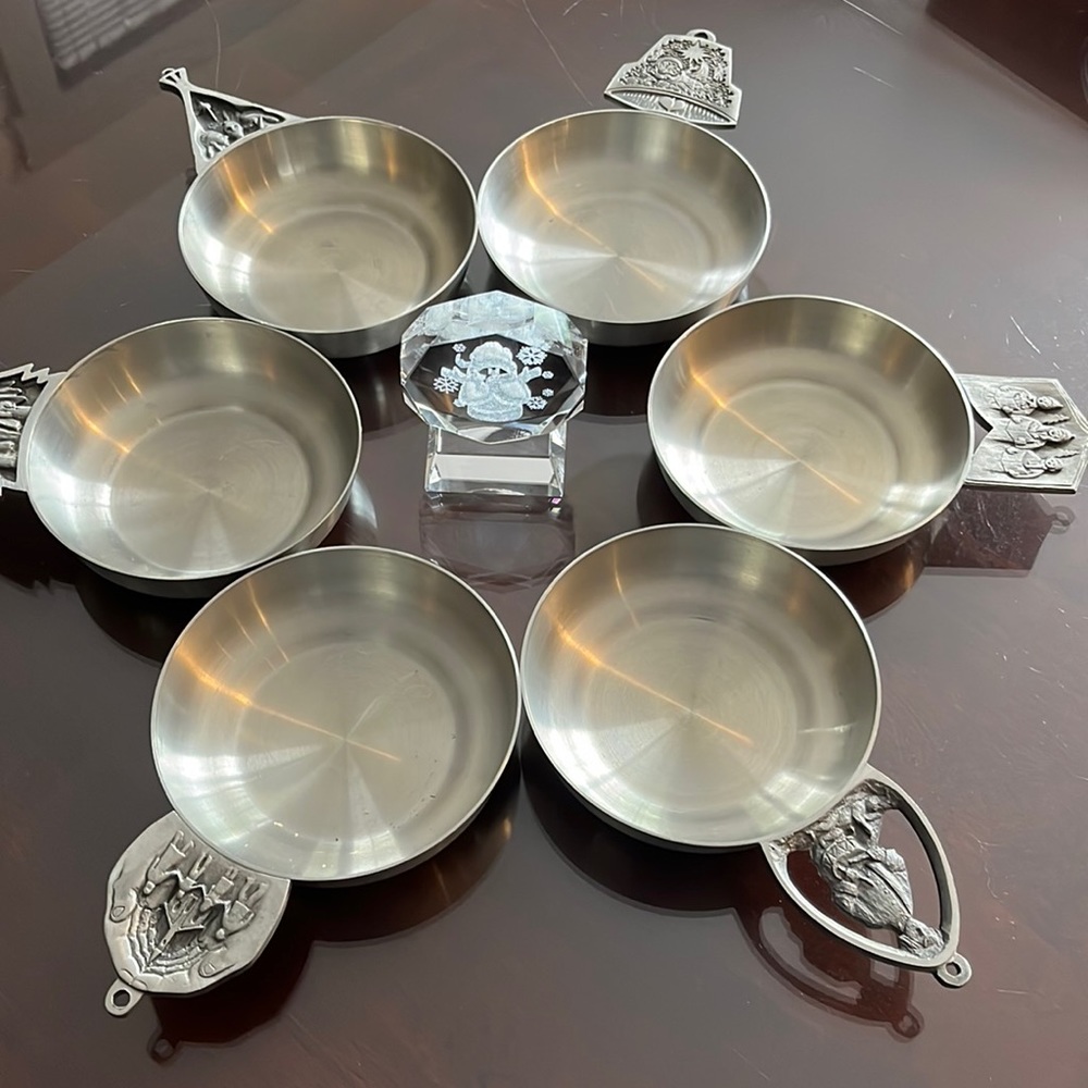 Christmas holiday bundle, pewter and crystal everything in photos